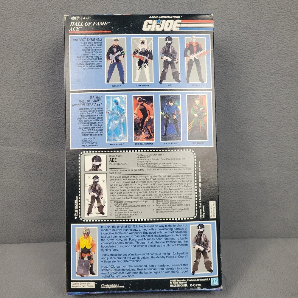 Vintage 1992 GI‎ Joe Hall of Fame Ace Action Figure 12